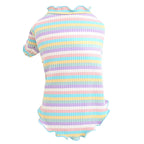 Pet Dog Rainbow Stripe Cotton Base Shirt for Fall/Winter