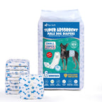 Pet Soft Male Dog Diapers - Disposable Male Dog Wraps Wetness Indicator Puppy Diapers Male for Excitable Urination or Incontinence 20pcs Small